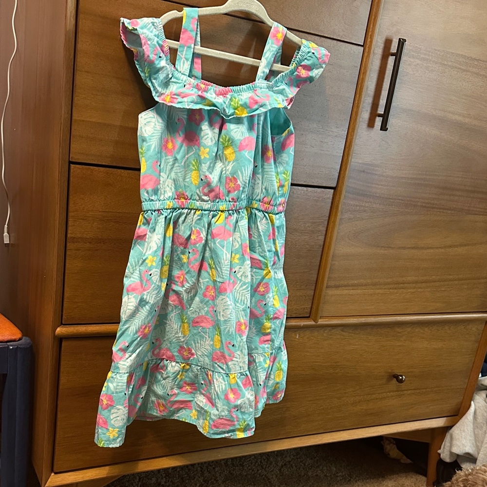 Gymboree Tropical Floral Kids Dress - Blue and Pink